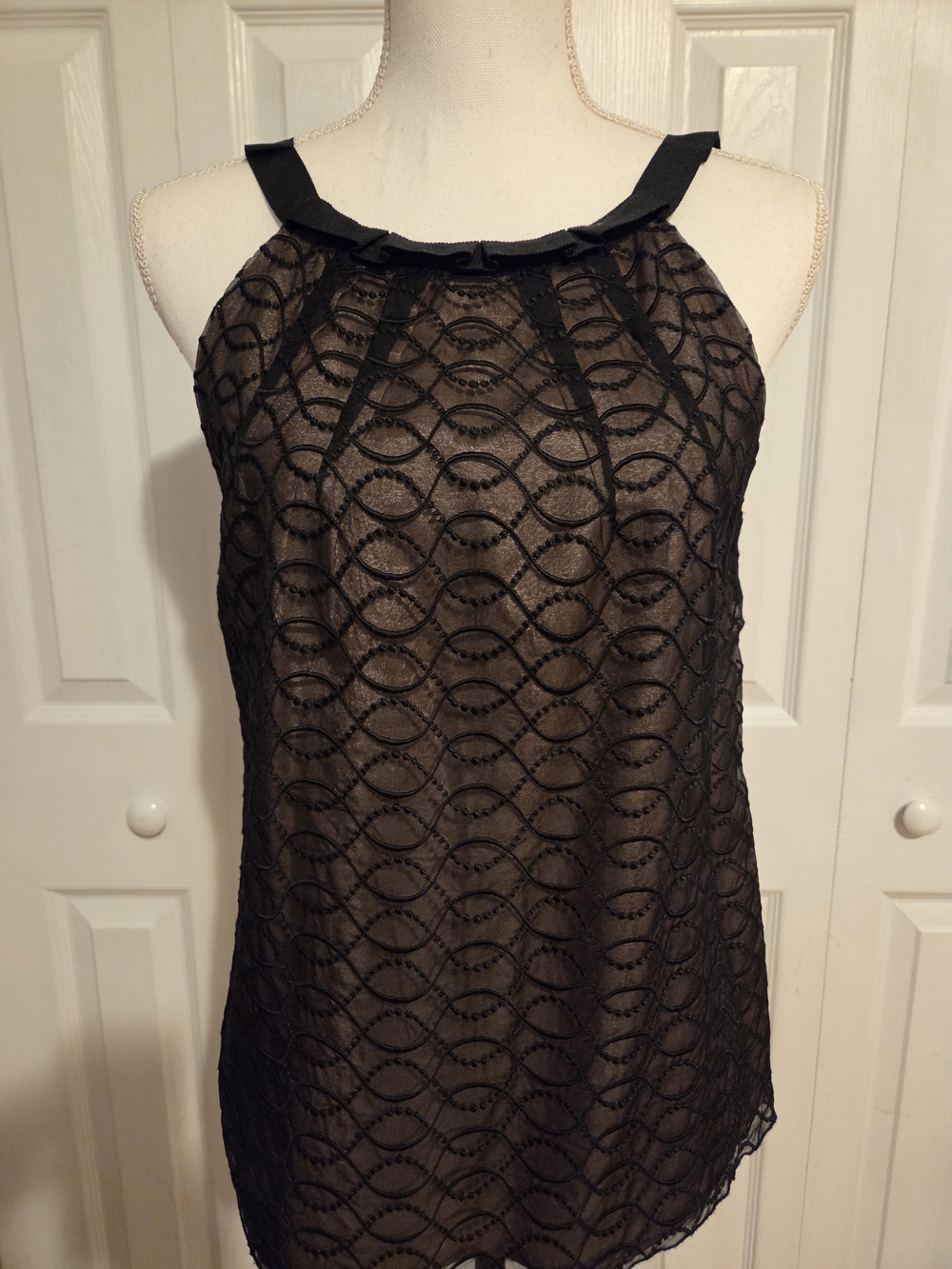 Kenar Black Lace Halter Camisole
